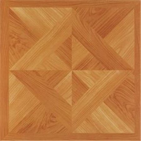 POWERPLAY Achim Importing Co.; Inc.  NEXUS Classic Light Oak Diamond Parquet 12 Inch x 12 Inch Self Adhesive Vinyl Floor Tile #202 PO31975